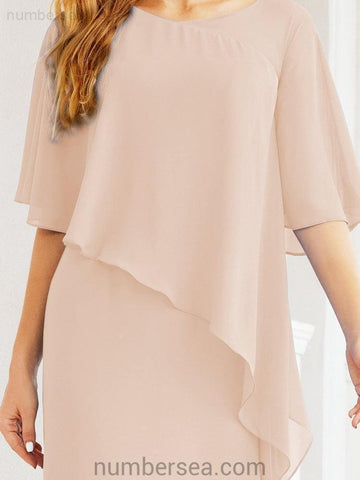 Vestido largo de fiesta formal Sunderly para la madre de la novia con capa de volantes SY28026