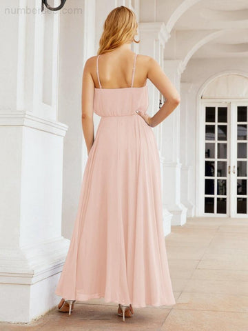 Robe de demoiselle d'honneur longue à col licou Baoleely, robe trapèze formelle pour juniors, 28029