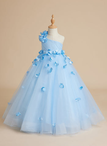 Ball-Gown/Princess Tulle Floor-length Flower Girl Dress