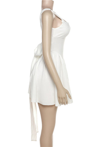 Robes de soirée Sweet Simplicity dos nu uni avec nœud et col carré 