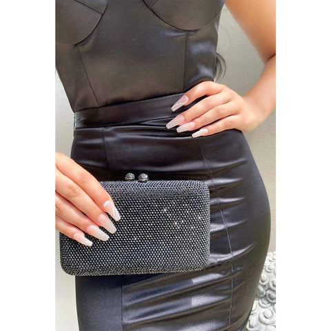 Vestido de fiesta largo de sirena de satén negro con escote corazón 