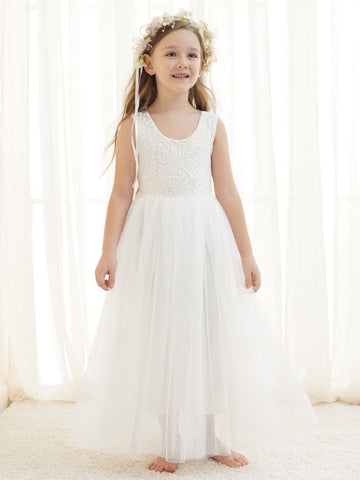 Enchanted Tulle Lace Flower Girl Dress