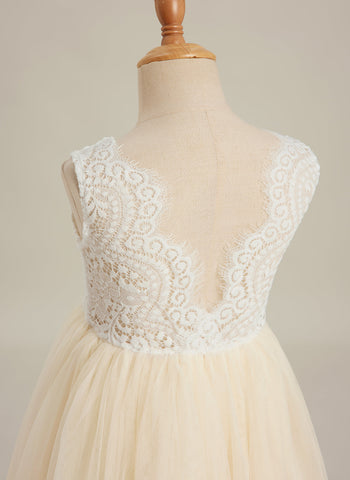 Enchanted Tulle Lace Flower Girl Dress