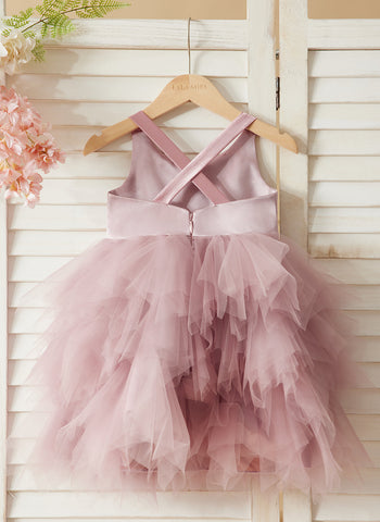 Ball-Gown/Princess Tulle Knee-length Baby Girl Dress