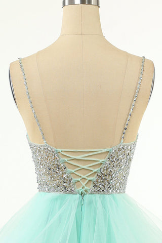 Vestido corto de fiesta con cuentas