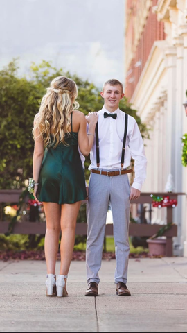 Vestido verde de tirantes finos para baile de bienvenida, vestido verde para fiesta de cumpleaños Y5476