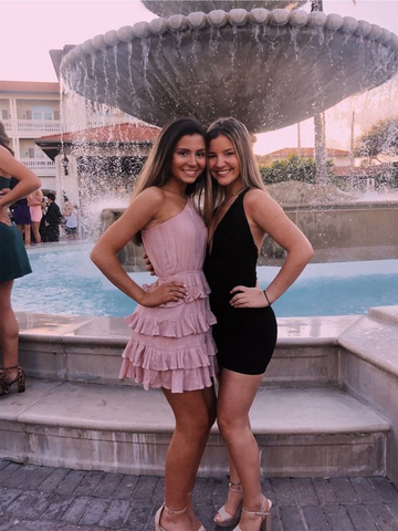 Precioso vestido de graduación con pliegues para la clase de bienvenida a casa, modelo Y2095