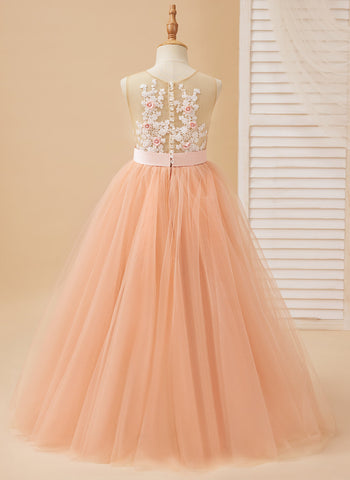 Ball-Gown/Princess Tulle Floor-length Dress