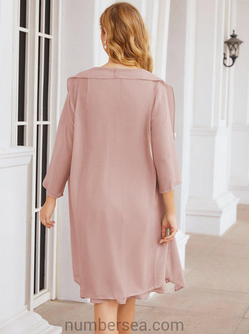 Sunnderly Mother of The Bride Dresses Prom Dress Casual Pleated Dress  SY28065