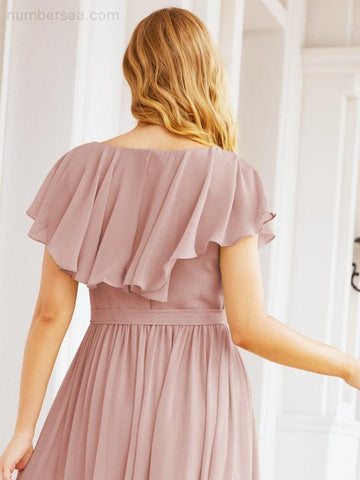 Robes de demoiselle d'honneur à manches flottantes, robes de soirée formelles, robes de bal 28044 