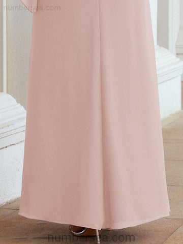 Vestido largo de fiesta formal Sunderly para la madre de la novia con capa de volantes SY28026