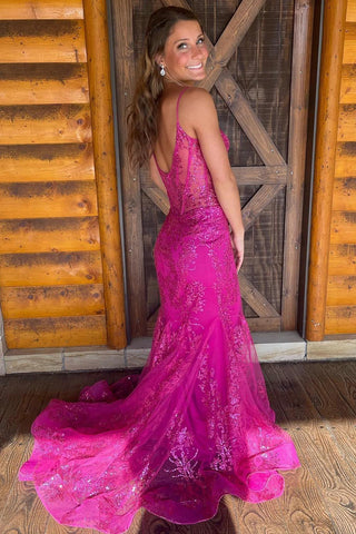 Sparkly  Green Mermaid Sequin Long Prom Dress