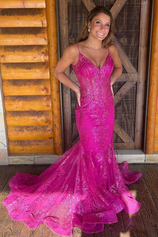 Sparkly  Green Mermaid Sequin Long Prom Dress