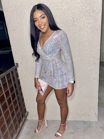 Robe de soirée à paillettes scintillantes, tenue idéale pour un 18e anniversaire, nouveauté robe de bal de promo Y354