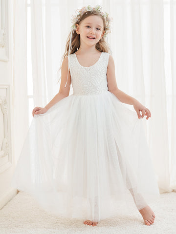 Enchanted Tulle Lace Flower Girl Dress