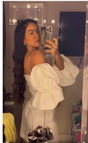 Lindo vestido blanco de manga corta para baile de bienvenida, vestido blanco de fiesta Y7130