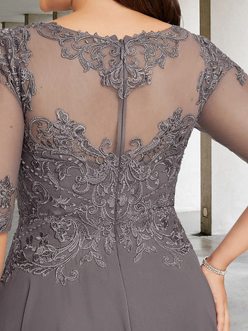 Vestidos de corte princesa/línea A hasta la rodilla para la madre de la novia 