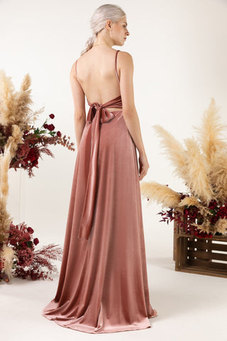 Robe de demoiselle d'honneur à col bénitier vmb6