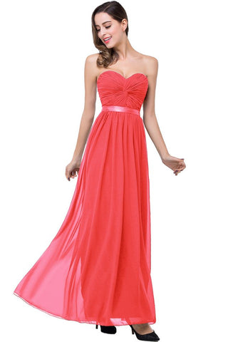A-line Strapless Chiffon Bridesmaid Dress with Draped
