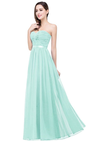 A-line Strapless Chiffon Bridesmaid Dress with Draped
