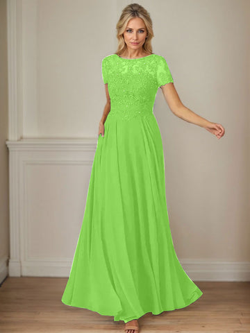 Vestido de gasa azul marino oscuro de corte en A con escote barco y lentejuelas 