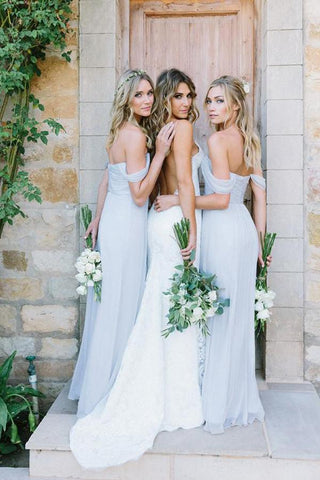 Chiffon Different Styles A Line Floor Length Bridesmaid Dresses