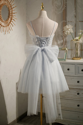 Vestidos cortos de fiesta sin mangas con lentejuelas y cordones, elegantes 