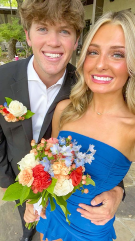 Lindo vestido azul sin tirantes para baile de bienvenida, vestido azul de fiesta Y7420