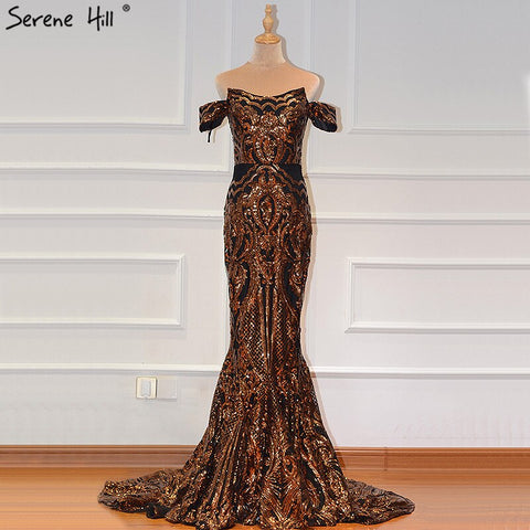 On Sale No Return No Refund Sale Black Sexy  African Sequined Sleeveless Mermaid Prom Dresses 2025 Luxury Sexy Prom Gowns LA60935