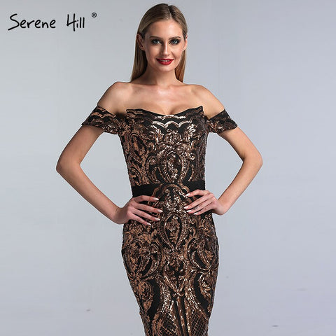 On Sale No Return No Refund Sale Black Sexy  African Sequined Sleeveless Mermaid Prom Dresses 2025 Luxury Sexy Prom Gowns LA60935
