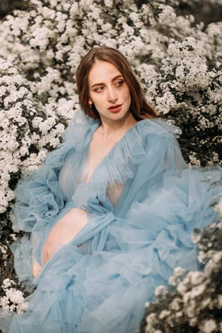 Maternity Dress Tulle Robe For Photoshoot