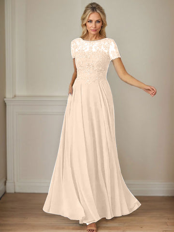 Vestido de gasa azul marino oscuro de corte en A con escote barco y lentejuelas 