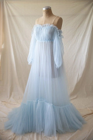 Maternity Gowns Long Sleeve Off The Shoulder Maternity Dress