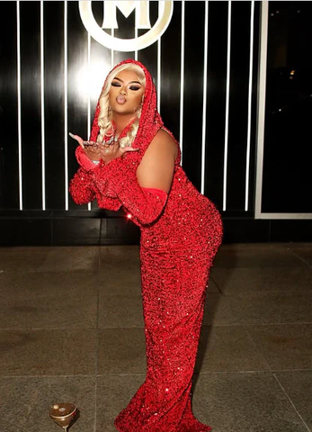 Robe de bal fourreau rouge à sequins, robe de soirée rouge charmante Y4701