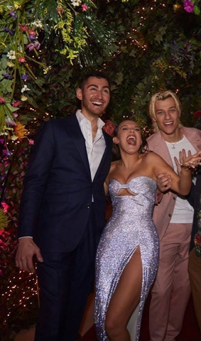 Vestido de fiesta de noche con lentejuelas brillantes sin tirantes y abertura, estilo tubo, modelo Y8167