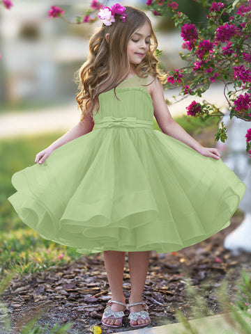 Ball-Gown/Princess Tulle Knee-length Flower Girl Dress