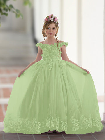 Ball-Gown/Princess Lace Sweep Train Pink Birthday Dress