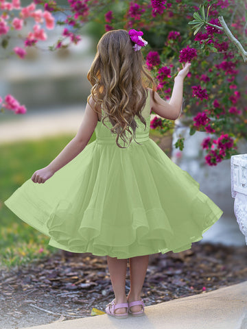Ball-Gown/Princess Tulle Knee-length Flower Girl Dress