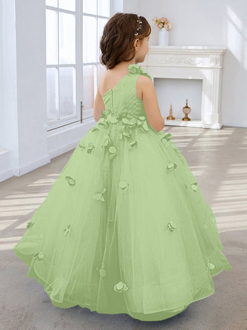 Ball-Gown/Princess Tulle Floor-length Flower Girl Dress