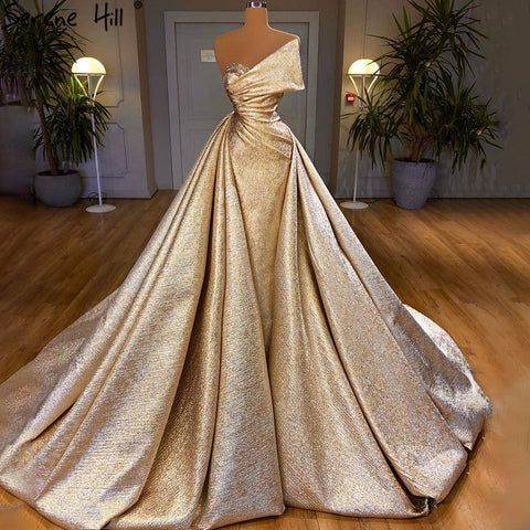 Champagne Mermaid  Elegant Evening Dresses Gowns 2025 Sleeveless Simple For Women Party LA70626A