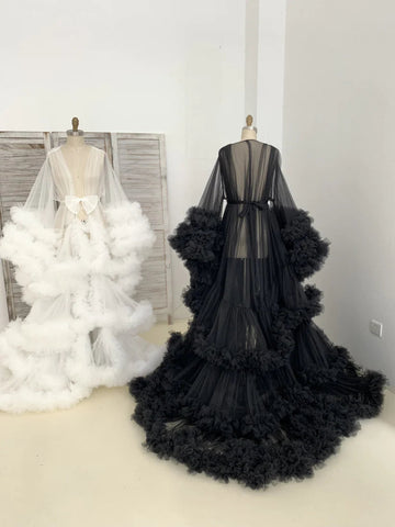 Champagne Maternity Robes For Photoshoot VMR20