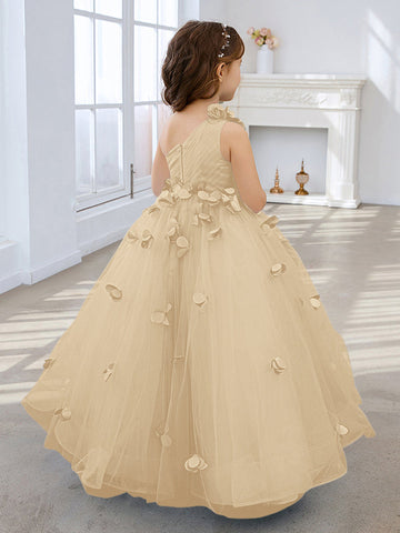 Ball-Gown/Princess Tulle Floor-length Flower Girl Dress