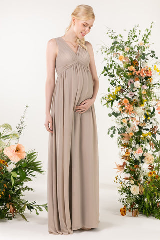 Chiffon Bridesmaid Dress Sweep Brush Train