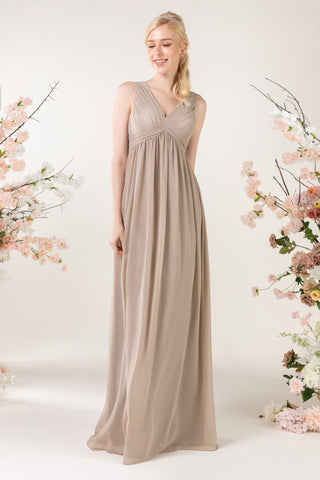 Chiffon Bridesmaid Dress Sweep Brush Train
