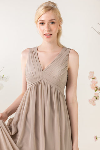 Chiffon Bridesmaid Dress Sweep Brush Train