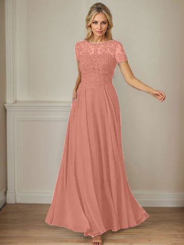 Vestido de gasa azul marino oscuro de corte en A con escote barco y lentejuelas 