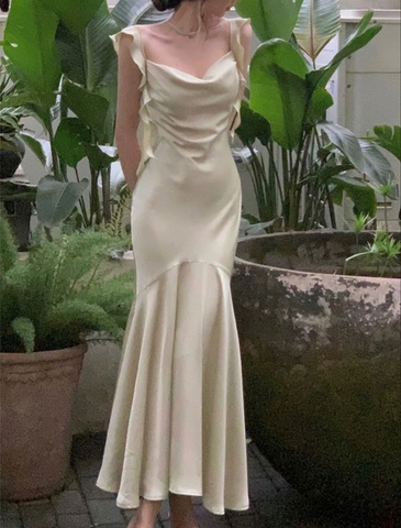 Robe de soirée élégante d'été pour femme, style vintage, coupe cintrée, référence Y4482