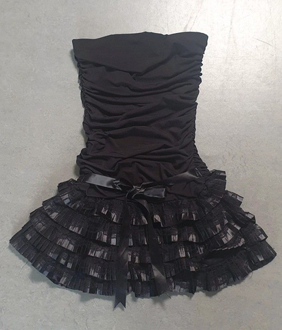 Black Strapless Homecoming Dress Black Party Dress Cocktail Dress Y2360
