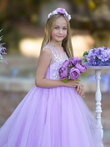 Ball-Gown/Princess Tulle Floor-length Dress