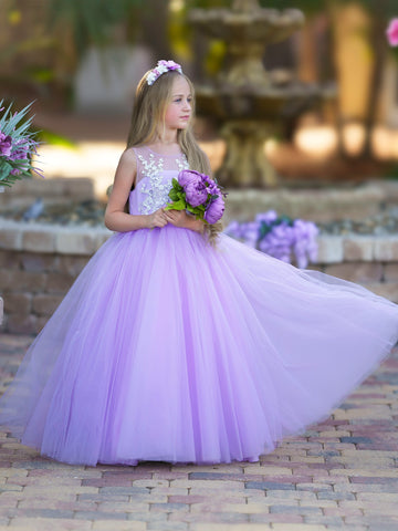 Ball-Gown/Princess Tulle Floor-length Dress